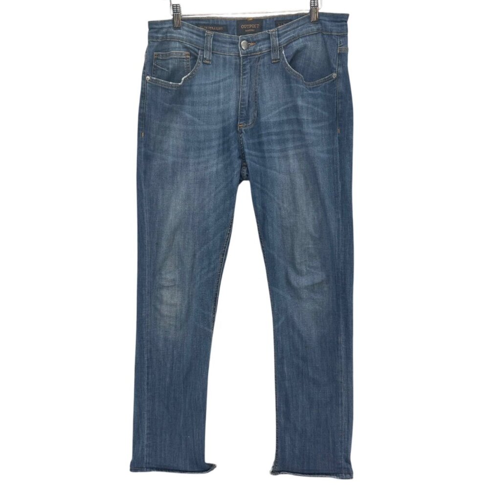 Outpost Makers Slim Straight Jeans Mens Blue Denim Size 34x32